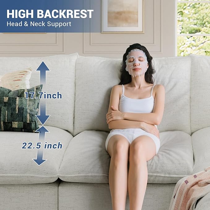 94.6" Cloud Modular Sectional Sofa, Waterproof Down Filled Sectional Sofas, High Backrest 3 Seater Sectional Couches for Living Room, Modern Modular Couch with Removable Cover, Cream White