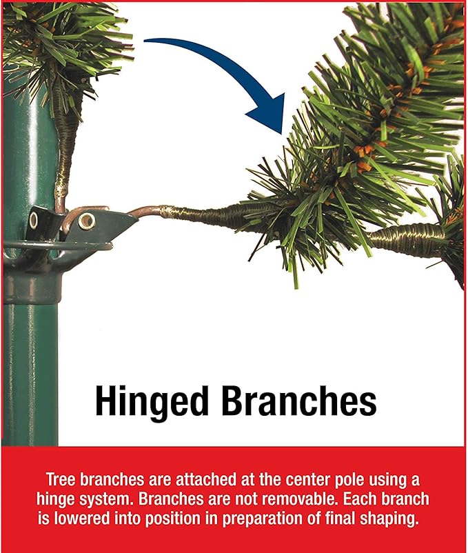 National Tree Company Artificial Pre-Lit Slim Christmas Tree, Green, Kingswood Fir, Multicolor Lights, Includes Stand, 7.5 Feet