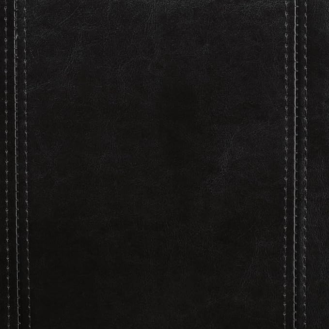 SIMPLIHOME Dover 36 inch Wide Contemporary Rectangle Storage Ottoman Bench in Midnight Black Vegan Faux Leather, Assembled, for the Living Room, Entryway and Family Room