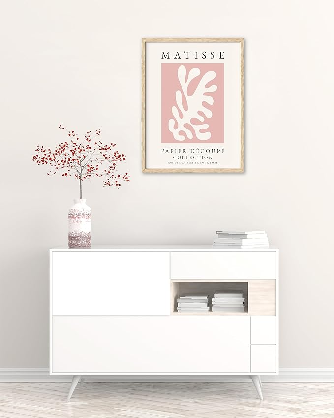 Matisse Art wall Décor Set of 3,Unframed Pink Tree wall art,Truly Quality Canvas Prints for 12x16in,Art poster decoration for kitchen, bathroom,living room,bedroom