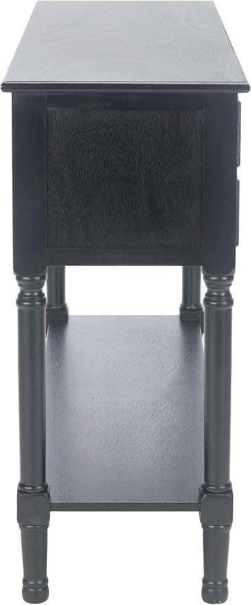 Safavieh Home Collection Haines Black 4-Drawer Bottom Shelf Console Table