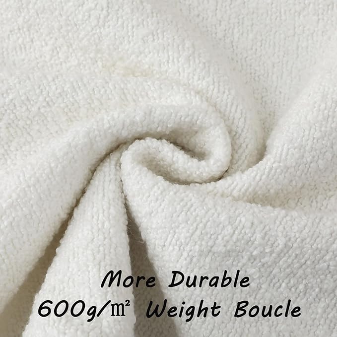 FUTEI Christmas Pack of 2 White Decorative Throw Pillow Covers 12x20 Inch Soft Cozy Solid Boucle Textured Lumbar Pillow Cases,Modern Home Decor for Couch Bed Living Room