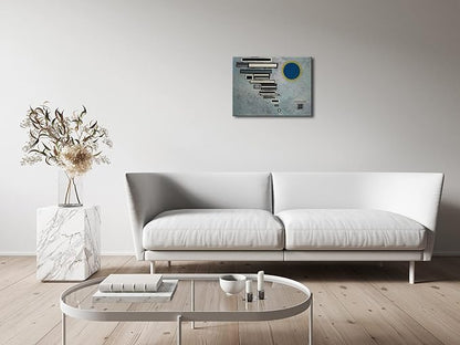 Wieco Art Canvas Wall Art Wassily Kandinsky Unequal 1932 Picture Print of Famous Paintings Canvas Prints Abstract Wall Art for Home Decor office decorationsand