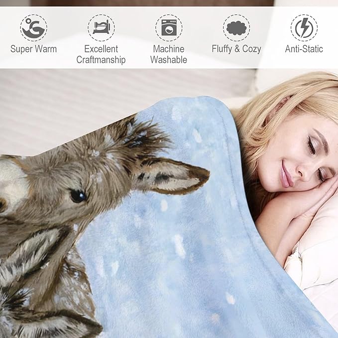 Donkey Gifts for Girls & Women - Soft, Warm & Cozy Fleece Throw Blanket for Kids & Adults - 40"x50"