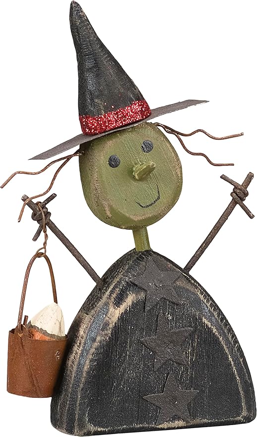 Primitives by Kathy Vintage Style Chunky Witch Sitter Halloween Figurine New