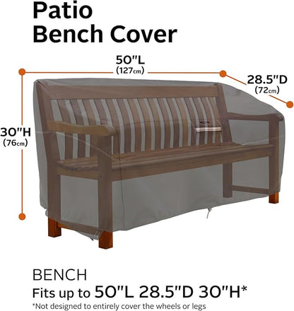 Classic Accessories Ravenna Water-Resistant 50 Inch Patio Loveseat Cover, Patio Furniture Covers
