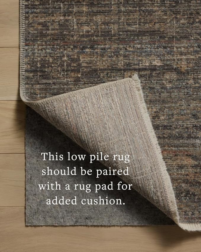 Loloi Amber Lewis Molly Collection MOL-05 Lagoon/Natural 5'-3" x 7'-9" Low Pile Area Rug