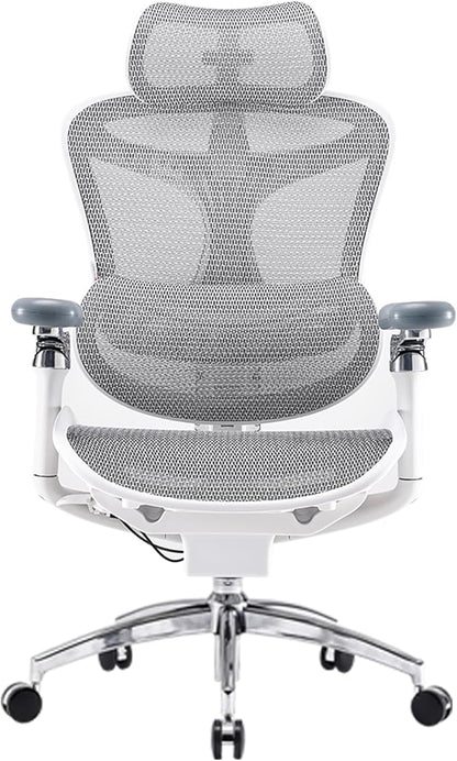 SIHOO Doro C300 Pro Ergonomic Office Chair with Ultra-Soft 6D Armrests, Dynamic Lumbar Support, Seat Depth Adjustment, Adjustable Backrest, Big and Tall Desk Chair for Home Office (Grey)