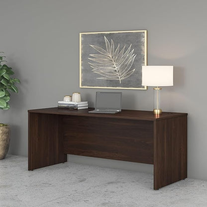 Bush Business Furniture Studio C 72W Computer Desk with Wire Management and Modesty Panel in Black Walnut, Professional Table for Home Office and Corporate Office