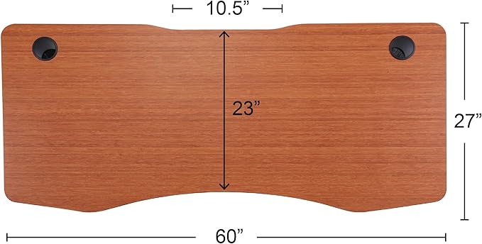 ApexDesk Elite Pro Series 60" x 27" Electric Height Adjustable Stand up Desk, Sit Stand Home Office Desk, Computer Desk - Curved Bamboo