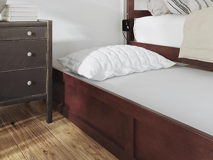 AFI, Warren Queen Platform Bed with Twin XL Trundle, Walnut