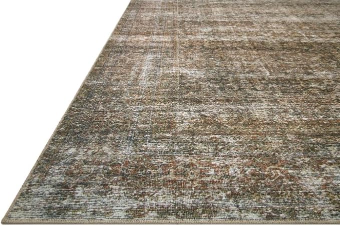 Loloi Amber Lewis Billie Collection, Tobacco & Rust 2'-3" x 3'-9" Area Rug – Antique & Distressed Accent Rugs for Living Room, Bedroom, Entryway & Hallway, No Shed High Traffic Area Home Decor Rug