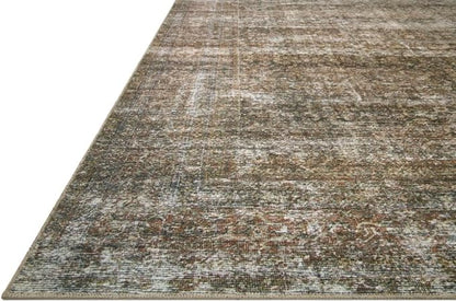Loloi Amber Lewis Billie Collection, Tobacco & Rust 7'-6" x 9'-6" Area Rug – Antique & Distressed Accent Rugs for Living Room, Bedroom, Entryway & Hallway, No Shed High Traffic Area Home Decor Rug