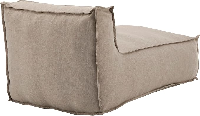 Christopher Knight Home Natty Outdoor Bean Bag Chair, Fabric Bean Bag Chair for Adults and Kids, Indoor/Outdoor Sun Lounger, Patio Lounge Chair, Patio Chaise Lounge, Dark Beige