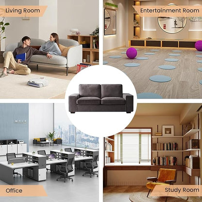 RISAR 71.25" Modern Loveseat Sofa for Living Room, Chenille Couch with Removable Cover & Spring Cushions, Solid Wood Frame, Easy Assembly for Small Spaces (Dark Gray)