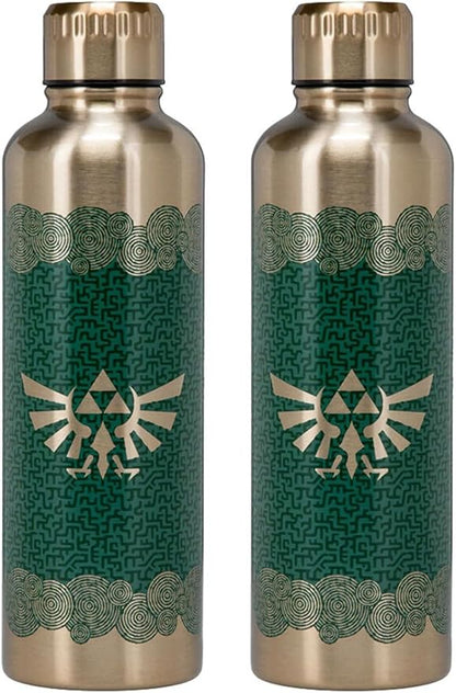 Paladone Tears of The Kingdom Official Licensed Zelda Metal Water Bottle, Gamer Fan Decor and Gift, Gaming Desk Accessory for All Ages, Collectors Drinkware