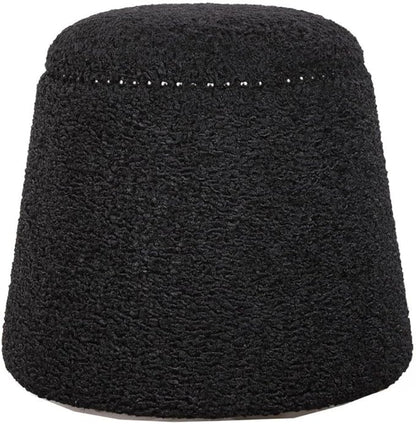 Uttermost Gumdrop Black Ottoman