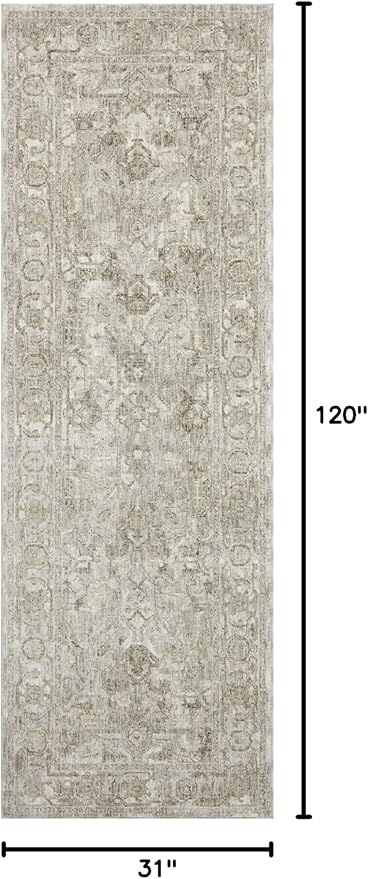 Loloi Amber Lewis Honora Collection HON-06 Grey/Taupe 2'-7" x 10'-0" Runner Rug
