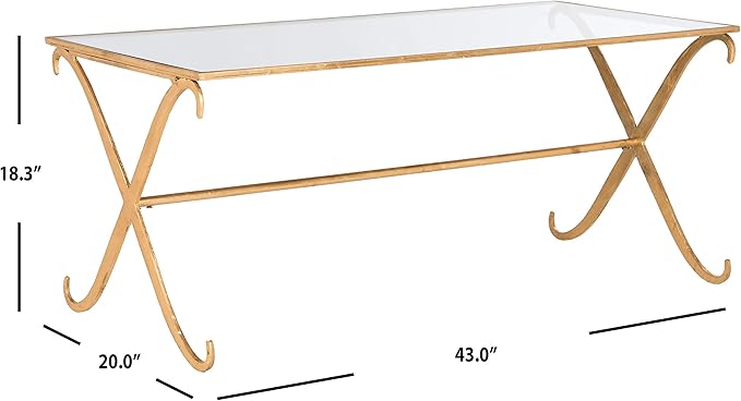 SAFAVIEH Home Collection Lavar Gold Coffee Table