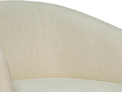 MINCETA Accent Chair,Modern Swivel Chairs for Living Room and Bedroom Reading with Wood Base,Set of 2,Performance Fabric in Beige