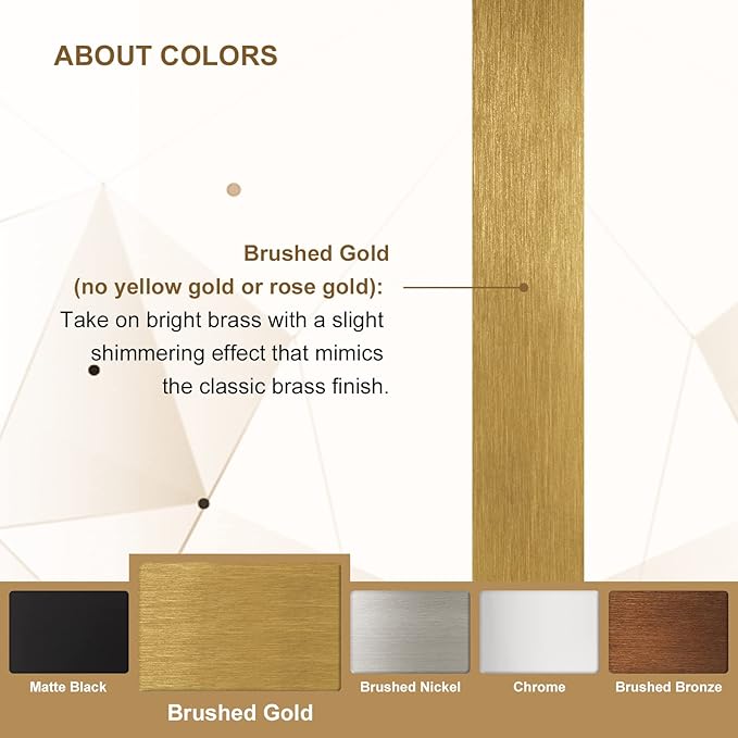 ANDY STAR Gold Bathroom Mirror, 22"x30" Brushed Brass Asymmetrical Wall Mirror in Stainless Steel Metal Frame, Unique Vanity Mirror with Modern Curved Design, Ideal for Bathroom, Bedroom, Entryway
