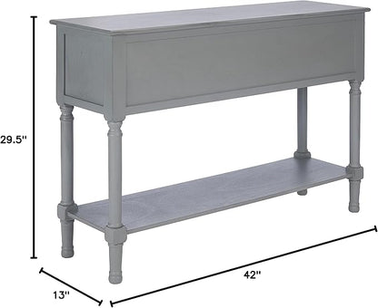 Safavieh Home Collection Haines Distressed Grey 4-Drawer Bottom Shelf Console Table