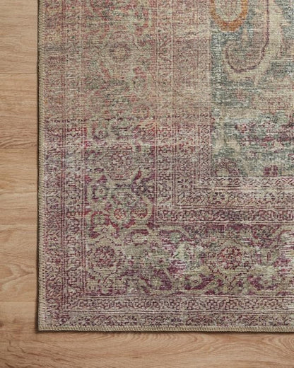 Loloi Amber Lewis Georgie Collection GER-03 Jade/Sunset 8'-4" x 11'-6", .19" Pile Height, Area Rug