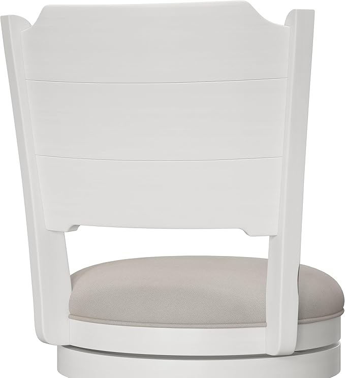 Hillsdale Clarion Wood Swivel Bar Height Stool, Sea White