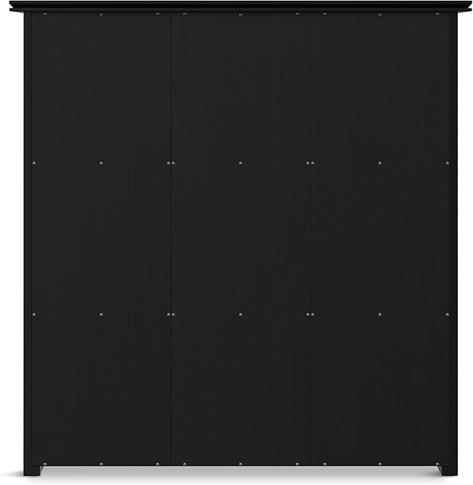 SIMPLIHOME Artisan Bookcase - 45 inch Tall 9-Cube Solid Wood Cube Organizer in Black, Transitional Storage Bookcase for Living Room, Study Room or Office with Fixed Shelves and Tapered Legs