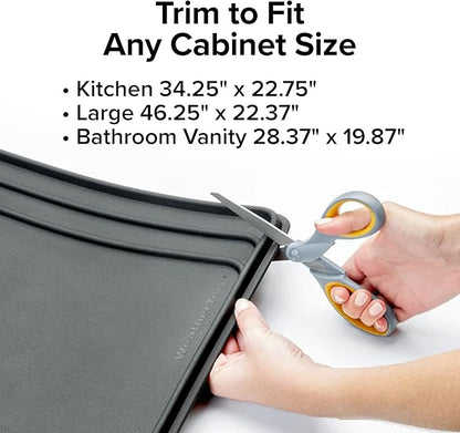 WeatherTech SinkMat – Waterproof Under Sink Liner Mat for Kitchen Bathroom – 46” x 22” Inches - Durable, Flexible Tray – Home undersink Organizer Must Haves, Black