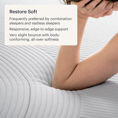 Purple Restore Mattress (Soft) – Twin XL, GelFlex Grid, Better Than Memory Foam, Temperature Neutral, Responsiveness, Breathability, Made in USA