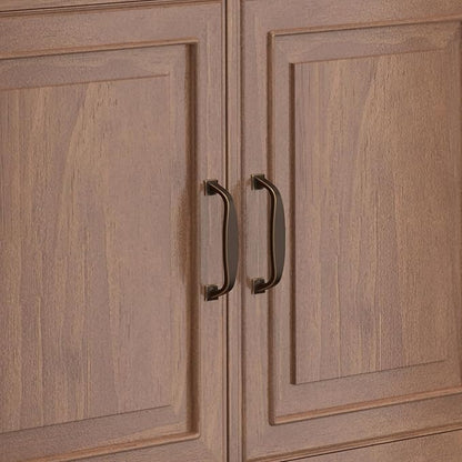 SIMPLIHOME Connaught 40-inch Wide Solid Wood Storage Cabinet in Medium Saddle Brown for Entryway, Living Room, Organizer for Hats, Gloves, Shoes, Keys, Slim Design, Traditional Style