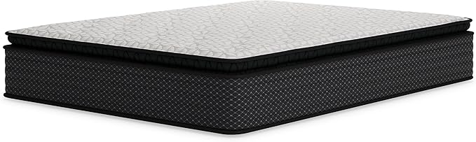 Signature Design by Ashley Limited Edition Pillow Top 13 " Pillow Top Hybrid Mattress with Gel Memory Foam and Edge Support for Cool Sleep and Pressure Relief, California King, Fiberglass Free