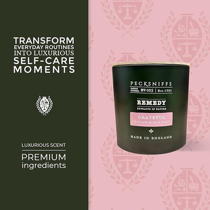 Pecksniff's Grateful Candle - 3 Wick, 19.4 oz, 550g - Grateful Fragrance - Long-Lasting, Relaxing Ambiance for Home Décor