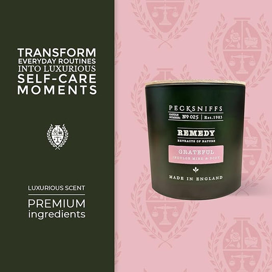 Pecksniff's Grateful Candle - 3 Wick, 19.4 oz, 550g - Grateful Fragrance - Long-Lasting, Relaxing Ambiance for Home Décor