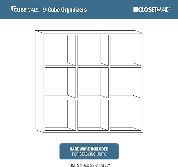 ClosetMaid 4105 Cubeicals Organizer, 9-Cube, Dark Cherry