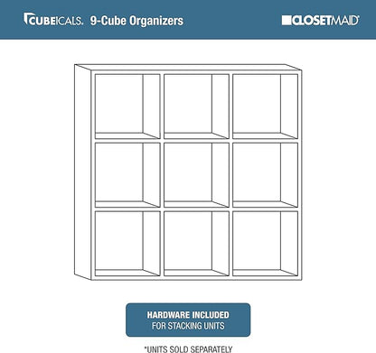 ClosetMaid 4105 Cubeicals Organizer, 9-Cube, Dark Cherry