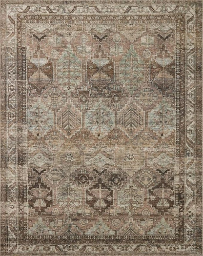 Loloi Amber Lewis Billie Collection, Clay & Sage 2'-6" x 12'-0" Area Rug – Antique & Distressed Accent Rugs for Living Room, Bedroom, Entryway & Hallway, No Shed High Traffic Area Home Decor Rug