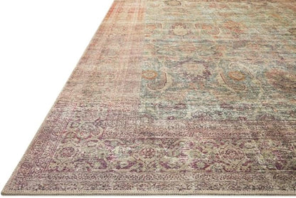 Loloi Amber Lewis Georgie Collection GER-03 Jade/Sunset 2'-0" x 5'-0", .19" Pile Height, Accent Rug