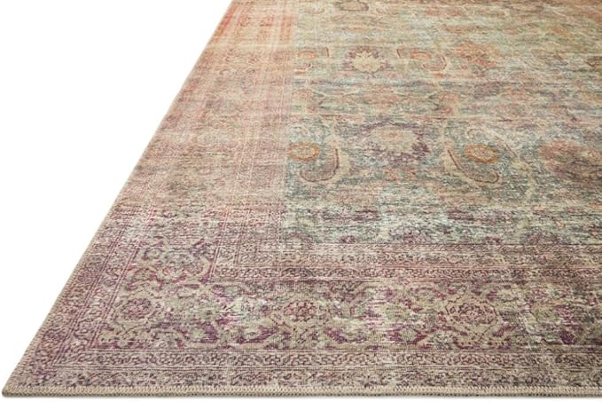 Loloi Amber Lewis Georgie Collection GER-03 Jade/Sunset 3'-0" x 12'-0", .19" Pile Height, Runner Rug