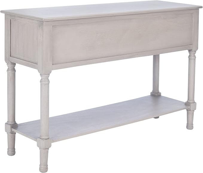 Safavieh Home Collection Haines Greige 4-Drawer Bottom Shelf Console Table