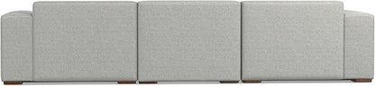 SIMPLIHOME Rex Right-Facing Modular Sectional Sofa in 100% Recycled Polyester Tightly Woven Performance Fabric, Pale Grey, 102-inches Wide, 4-Seater L-Shaped Couch with Right Chaise for Living Room