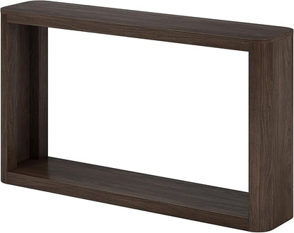 Henn&Hart 52" Wide Rectangular Console Table in Warm Brown, for Home, Living Room, Bedroom, Entertainment Room, Office
