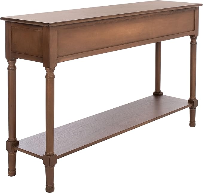 SAFAVIEH Home Collection Peyton Brown 3-Drawer Lower Shelf Console Table CNS5705C