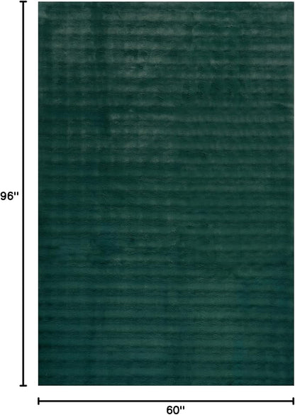 nuLOOM Jeni Checkered 5x8 Machine Washable Area Rug for Living Room Bedroom Dining Room Kitchen, Hunter Green