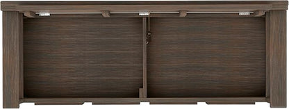 SIMPLIHOME Amherst Entryway Storage Bench - 48 inch Wide Solid Wood Hallway Seat in Farmhouse Brown, Transitional Bench for Entryway or Living Room with Lift-Up Lid and Spacious Storage