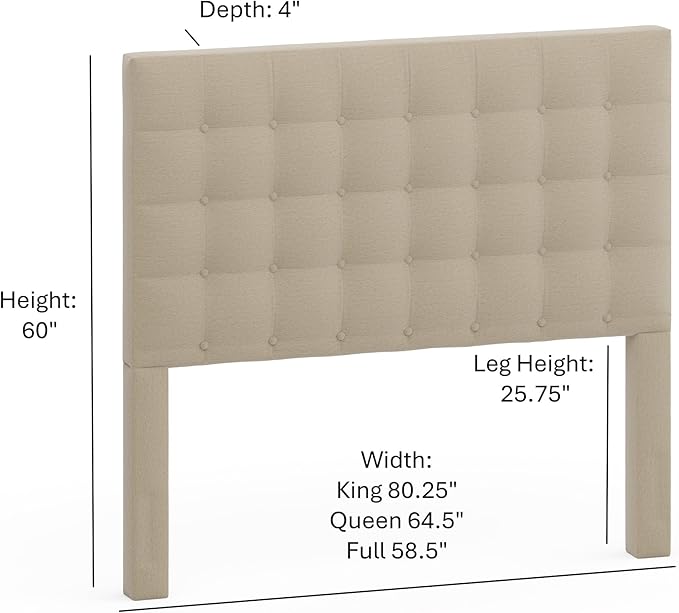 Beige Sutton King Headboard