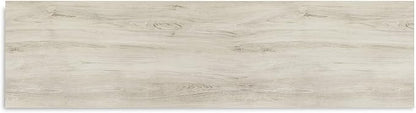 Signature Design by Ashley Bellaby Farmhouse 4-Piece Entertainment Center for TVs up to 69" with Electric Fireplace, Whitewash