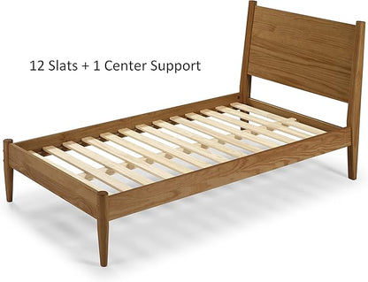Camaflexi Mid-Century Panel Bed - Twin Size - White