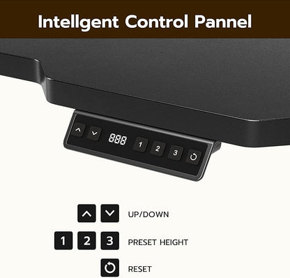 59 Inch L Shaped Standing Desk Adjustable Height,Gaming Electric Corner Standing Desk, Sit Stand Computer Table with Reversiable Splice Board, Black